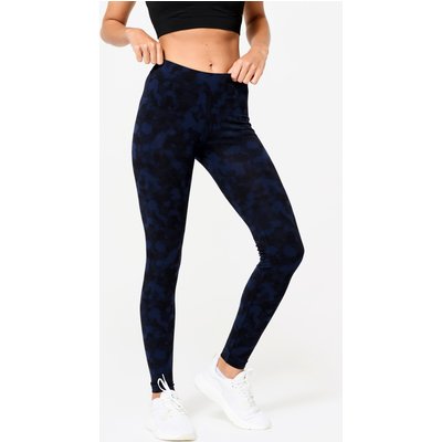 Leggings Damen Baumwolle - schwarz/blau