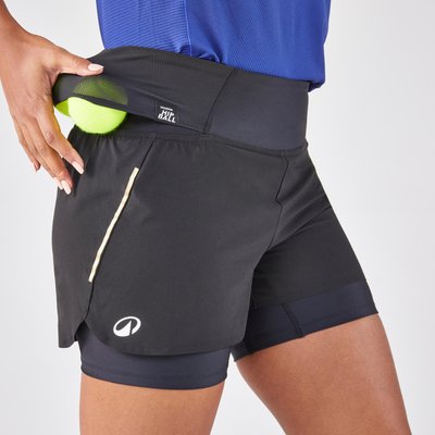 Damen Tennis Shorts - TSH Light Hip Ball schwarz