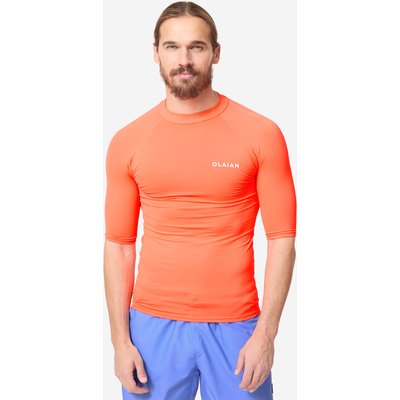 UV-Shirt Herren kurzarm 100 neonorange