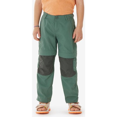 Wanderhose Zip-Off-Hose MH500 Kinder Gr. 92–122 dunkelgrün