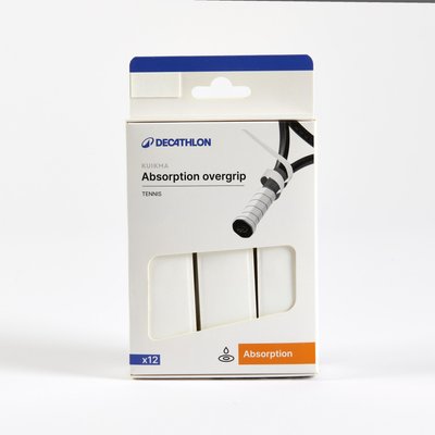 Griffband Tennis - Overgrip saugfähig 12er Pack weiß