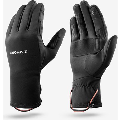 Handschuhe Erwachsene Stretch touchscreenfähig Bergwandern - MT500 schwarz