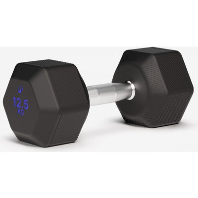 Hantel Hex Dumbbell Crosstraining Krafttraining 12,5 kg - schwarz