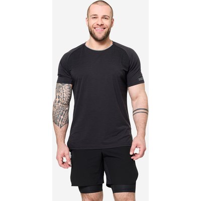 T-Shirt Herren Crosstraining Performance - schwarz/grau