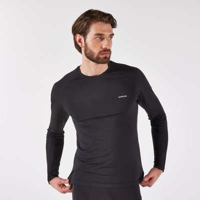 Laufshirt langarm Herren nahtlos - Run 500 schwarz