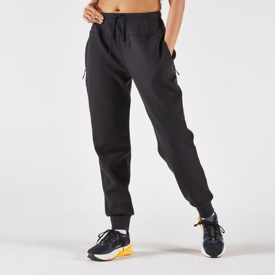 Laufhose lang Damen - Run 500 Warm schwarz