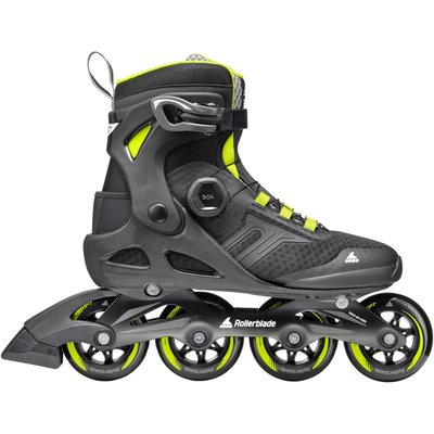 Inline Skates Erwachsene ROLLERBLADE MACROBLADE 84 BOA schwarz/lime