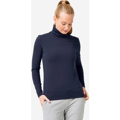 Damen Unterziehpullover mit Rollkragen Golf CW500 marineblau