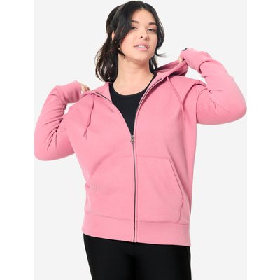 Kapuzenjacke Damen Sweatshirtstoff - altrosa