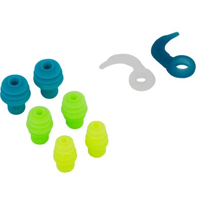 Ohrstöpsel Schwimmen Silikon Lamellen - blau/grün