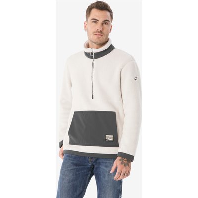 Fleecepullover Herren Sherpa 1/2 Reißverschluss Wandern - MH100 beige
