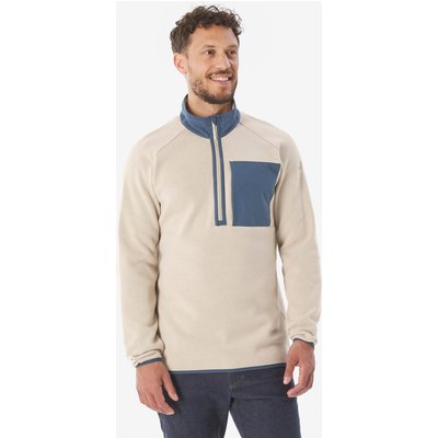 Pullover Herren 1/2 Reißverschluss Wandern - NH500 beige