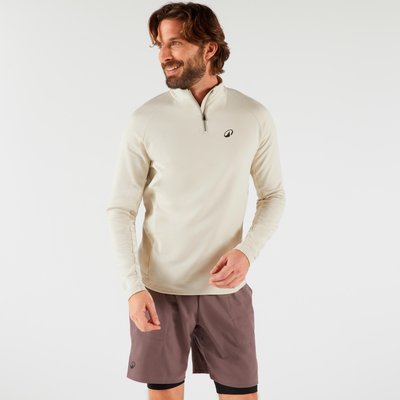 Herren Tennis Sweatshirt - Thermic 1/2 Zip beige
