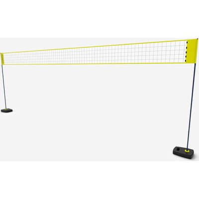 Beachvolleyballnetz Set 9m x 2,43m höhen- und längsverstellbar BV500 gelb
