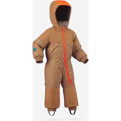 Skianzug Kinder Gr. 80–110 warm verstellbar - 500 Toddler braun/orange