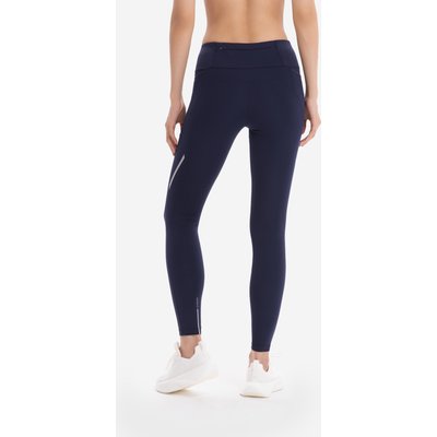 Lauftights lang Damen warm - Run 500 Warm blaugrau