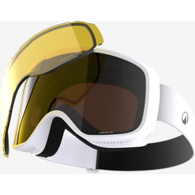 Skibrille Snowboardbrille Kinder/Erwachsene Allwetter - G 100 I weiss