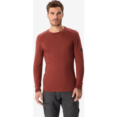 Merinoshirt Herren langarm 100 % Merinowolle - braun