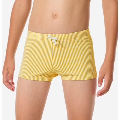 Badehose Boxer Jungen strukturiert - Fiti gestreift gelb
