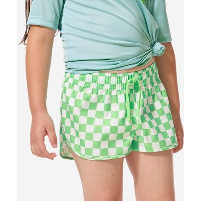 Boardshorts Mädchen 100 Caro grün kariert