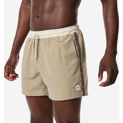 Boardshorts Herren kurz 100 Geo Retro 15'' beige