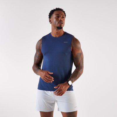 Lauf-Tanktop ohne Seitennähte - 500 Comfort blau
