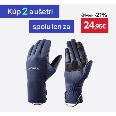 Handschuhe Damen/Herren Stretch touchscreenfähig Trekking - MT500 dunkelblau