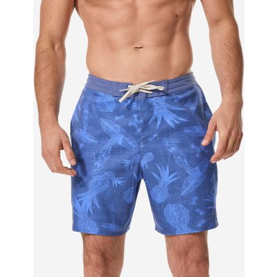 Boardshorts Badeshorts Surfen Herren halblang 18" Supagirl 100 blau