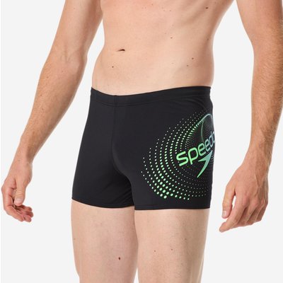 Badehose Boxer Herren - schwarz/grün