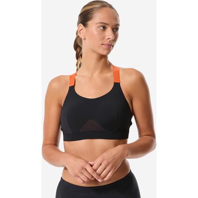 Sportbikini Oberteil Aquagym Aqua-Cycling Damen - Elea schwarz/terracotta