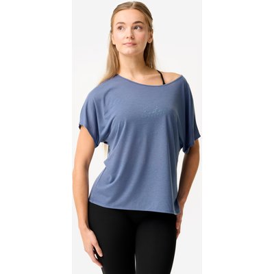 Dance-Shirt Damen Modern Dance kurze Ärmel fließend - blau