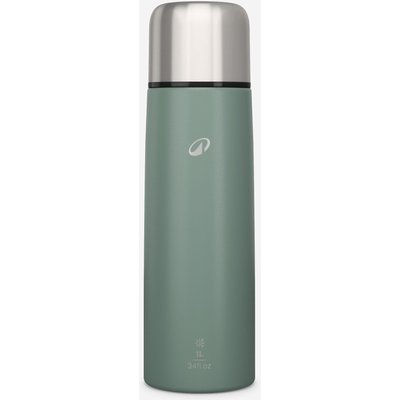 Isolierflasche 1 l mit Trinkbecher Edelstahl Wandern grün