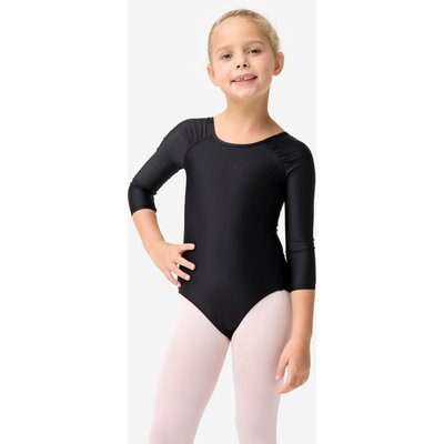 langarm Tanzbody Mädchen Ballett - schwarz