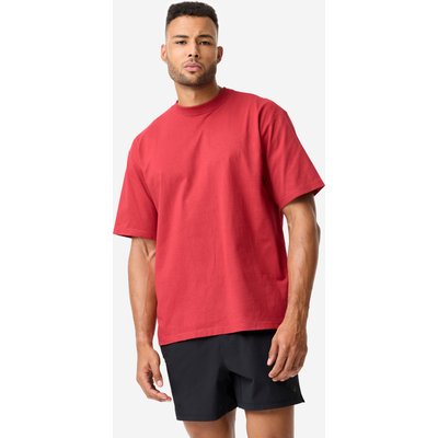 T-Shirt Herren Krafttraining weit - rot
