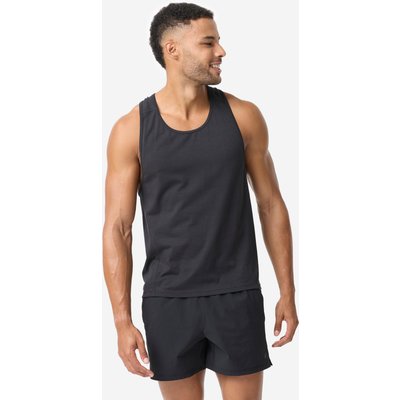 Tank Top Herren Krafttraining - schwarz