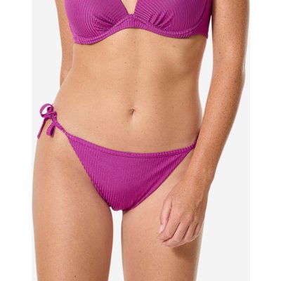 Bikini-Hose Surfen Damen seitlich gebunden strukturiert Sandy Folk violett