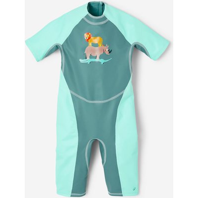 UV Einteiler Schutzanzug Baby - Kloupi grün/Print Savanne