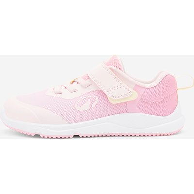 Barfußschuhe Kinder Klettverschluss atmungsaktiv - Stepper Sporty rosa/gelb