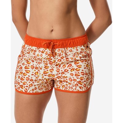 Boardshorts Surfen Damen Tini Graou Leopard beige