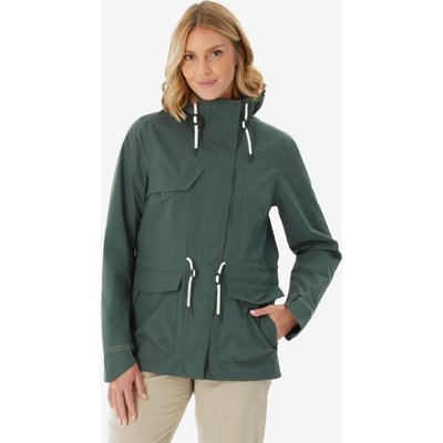 Regenjacke Damen wasserdicht Wandern - NH500 grün
