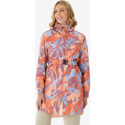 Regenjacke Damen lang wasserdicht Wandern - Raincut orange