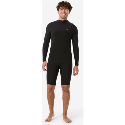Neopren Shorty Surfen Herren langarm Springsuit ohne RV 900 1,5 mm schwarz