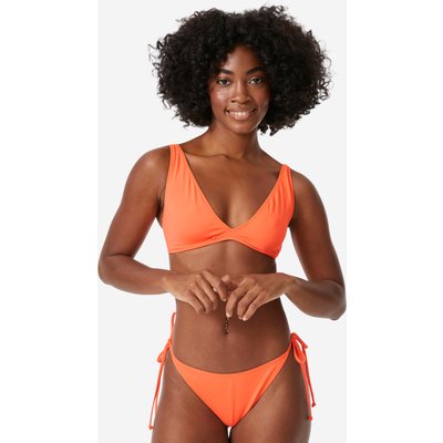 Bikini-Oberteil Surfen Damen Triangel koralle