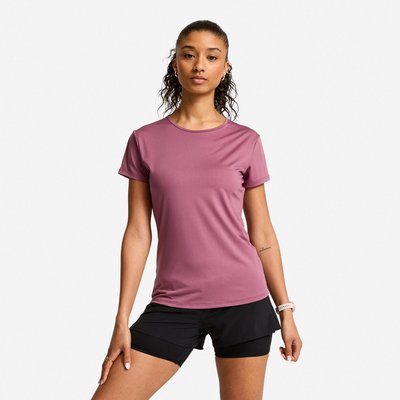 T-Shirt Damen Fitness Cardio - hellviolett