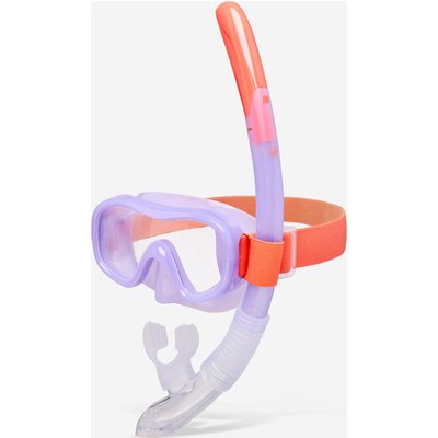 Schnorchel-Set Kinder Anti-Beschlag-Maske Ventil-Schnorchel 100 violett
