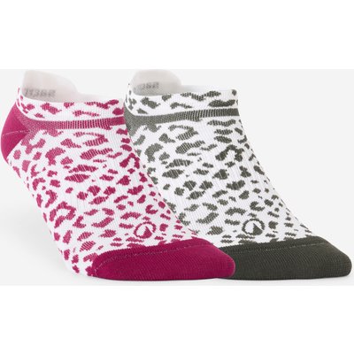 Sportsocken Invisible 2er-Pack - violett/grün