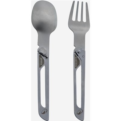 Besteckset 2-teilig Gabel/Löffel klappbar Edelstahl Camping - 900
