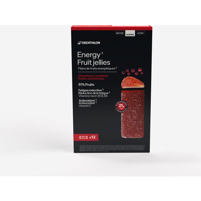 Fruchtgelee Riegel Energy Erdbeere/Cranberry 12 Stück