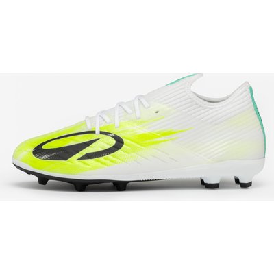 Kinder Fußball Nockenschuhe FG mit Schnürung - CLR weiß/gelb Meteor
