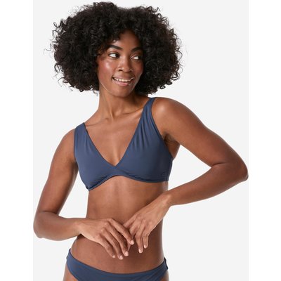 Bikini-Oberteil Surfen Damen Triangel marineblau